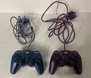 Mad Catz Dual Force 2 Blue AND purple Sony PlayStation Controllers NOT TESTED - Picture 1 of 9