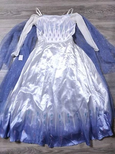 Frozen Elsa Costume Blue Girls Medium 7-8 Princess Disney Halloween Disguise - Picture 1 of 7