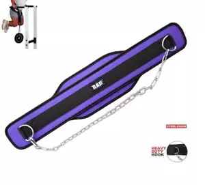 RAD Neoprene Dipping Belt/ Weight Lifting/Gym Dip Belt With Metal Chain - Purple - Picture 1 of 3