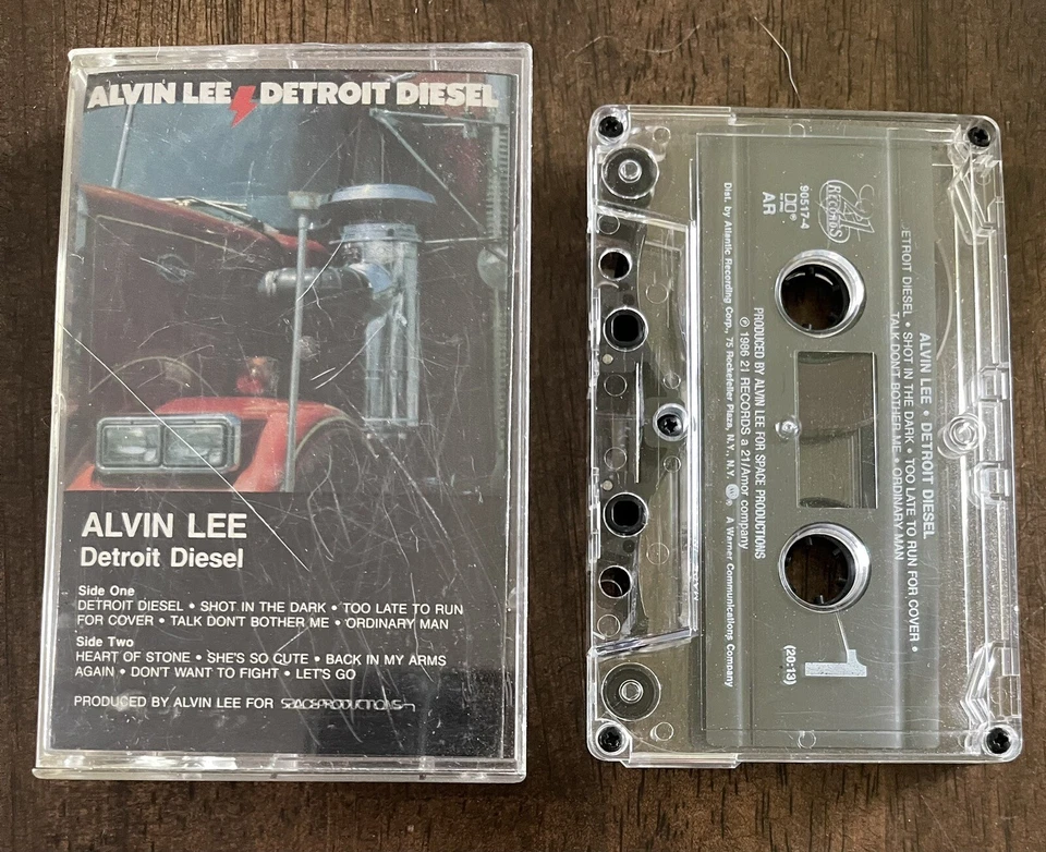 ALVIN LEE DETROIT DIESEL Cassette Tape 1986 Classic Rock Blues Foto 1 de 2