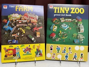 Vtg Whitman Press-out Books. Tiny Farm & Tiny Zoo - Picture 1 of 5