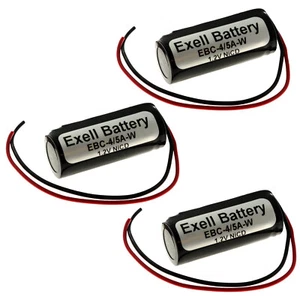 3x Exell EBC-4/5A-W 1.2V Custom NiCd 400mAh Battery Pack w/ 5" Bare Wire Leads - Picture 1 of 3