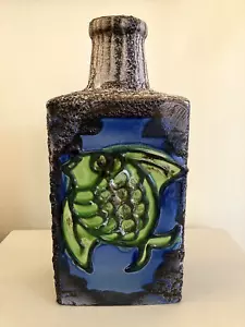 West German Fish Patterned pottery vase - Picture 1 of 5