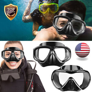 Professional Anti-Fog Swimming Goggles Half Face Underwater Diving Scuba Glasses
