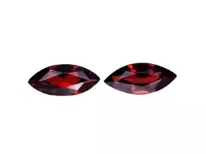 1.71cts Red natural garnet marquise cut 2pcs loose gemstones "see video" - Imagen 1 de 2