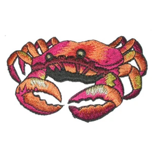 Bügelbild Patch Applikation - Krabbe 3 1/4" (82,55 mm) breit x 2" (50,8 mm) hoch - Bild 1 von 1