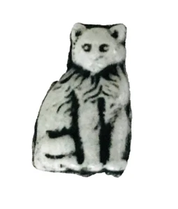1950s Celluloid Mini White Gray Cat Figure Japan Novelty New Old Stock Tiny 5/8" - Picture 1 of 3