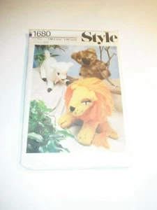 Vintage 1976 Style 1680 Sewing Pattern - Stuffed Animal Teddy Plush - Cut. - Picture 1 of 1