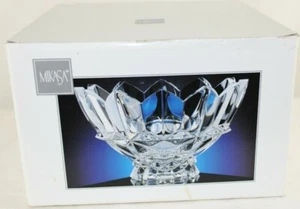 Mikasa Royal Crown 10" Clear Glass Crystal Bowl 12 Point Original Box XY053/725 - Picture 1 of 4