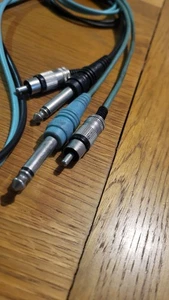 2 X Fostex 1.5m  Patch Connector audio Cable  Wires 6.25mm Jack To Phone Male.  - Picture 1 of 12