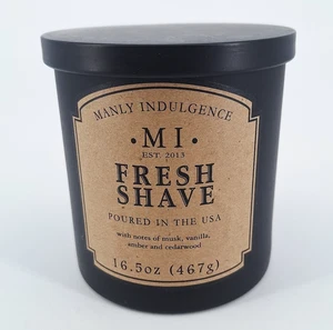 Vela tarro de 16,5 oz Manly Indulgence Fresh Shave 1 mecha - Imagen 1 de 4