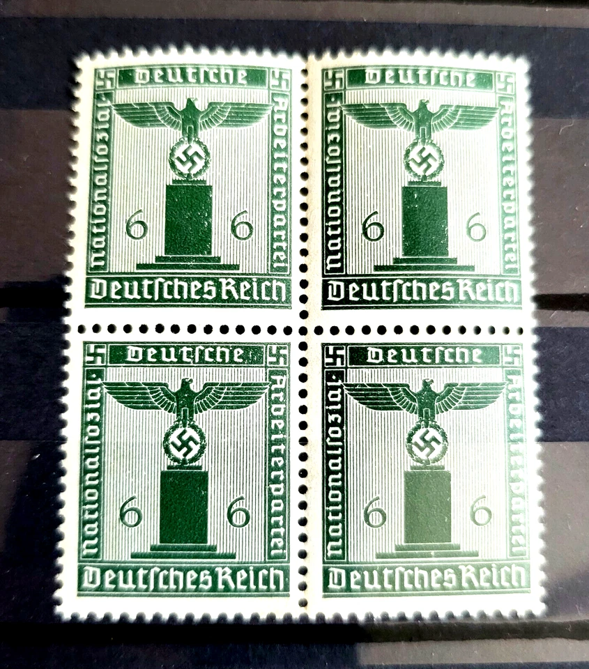 1938 German Block of 4 Stamps Officials - EAGLE ON THE BASE 6 rpf MNH Mint /221 - Image 1 of 1