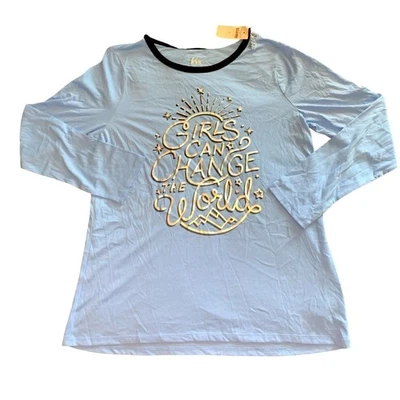New/W Tags Girls Can Change The World Justice Long Sleeve Top XL 16/18 - Image 1 of 4