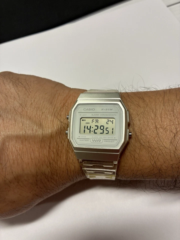Casio F-91W  Clear VintageCasio F91W - Image 1 of 4