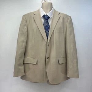 Marks & Spencer Blazer Mens 44S Beige Linen Miracle Nova Fides Linen Collezione - Picture 1 of 15