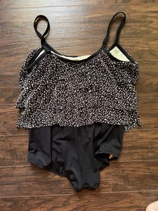 Rose Marie Reid One Piece Womens 22W Ruched Leopard Cheetah Swimsuit - Picture 1 of 2