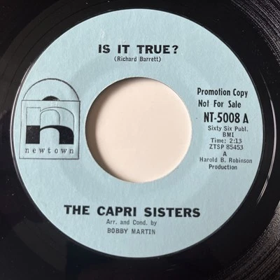 The Capri Sisters – Is It True? / Hush-A-Bye NEWTON Records PROMO 1962 POP NM Foto 1 de 4