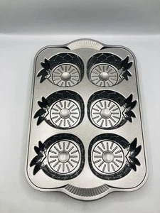 Nordic Ware Piña Revés Sartén 6 Mini Pasteles 5 Tazas Capacidad Aluminio Fundido - Imagen 1 de 11