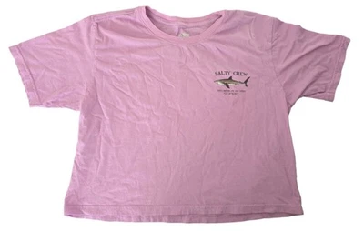 Blusa Salty Crew feminina média buscadora de emoção e tomadores de risco rosa - Imagem 1 de 4