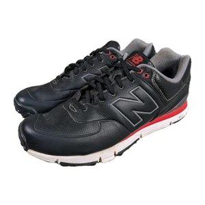New Balance 574 Greens V2 Golf Shoes Men's US Size 10.5 Black Leather Cleats  - Picture 1 of 10