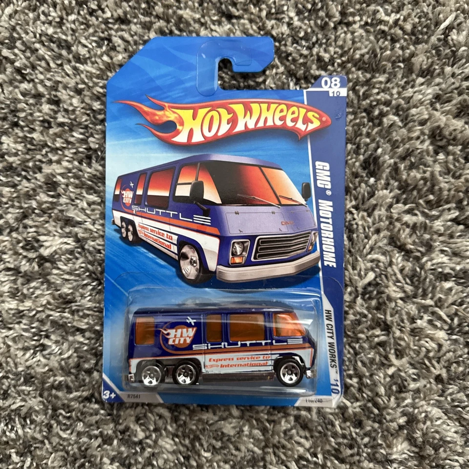 Autocaravana GMC City Works 10 HW Hot Wheels en azul “Shuttle” 5SP #08/10 Foto 1 de 2