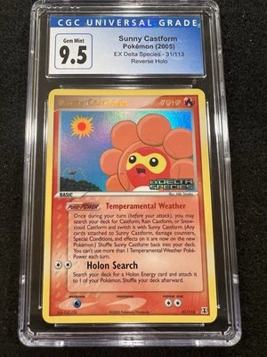 Pokemon Sunny Castform Reverse Holo 31/113 from EX Delta Species in a CGC 10 !! - Image 1 of 2