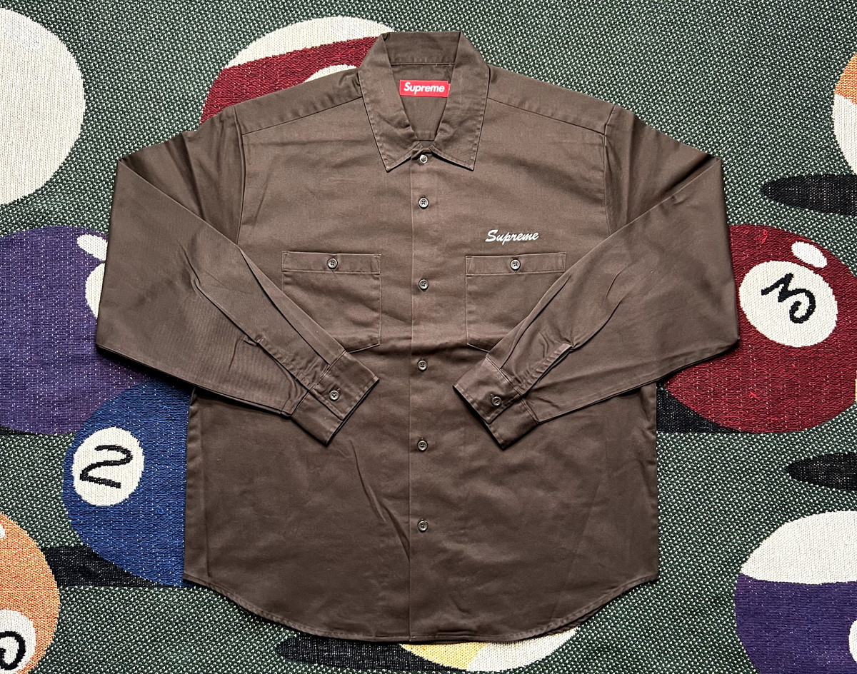 Supreme Long Sleeve Brown Shirts for Men for sale | eBay