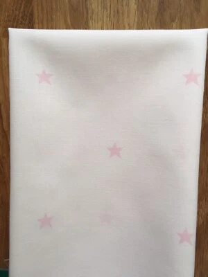 Sophie Allport Pale Pink Stars FQ 50cm 20” Square Polycotton cotton Blend new - Image 1 of 3