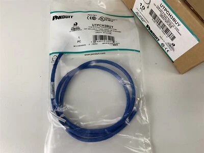 Panduit UTPCH3BUY Qty 10 CAT5E 3ft 24AWG Blue Network Patch Cable  - Image 1 of 4