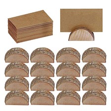 2X(20Pcs Wooden Table Holder and Folding Cardboard Place Card Holders e Pho L3Q9