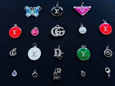 Emblem Pull  charms stamped  lot of 18  mix  Gucci  dior - Image 1 of 4