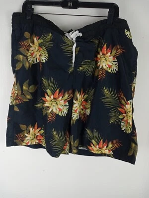 Pantalones Cortos de Board/Surf Merona Para Hombre Negros Florales Talla L 42x8 Foto 1 de 4