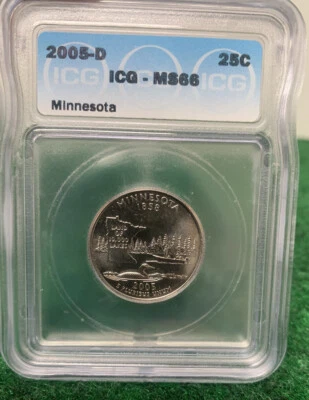 2005-D Minnesota State Quarter ICG-MS66 - Image 1 of 4