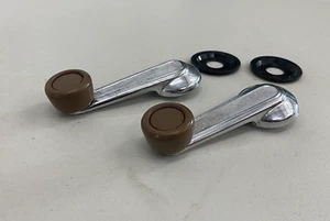 1983-1986 Nissan Datsun 720 Truck OEM Tan Manual Window Crank Handles - Picture 1 of 4