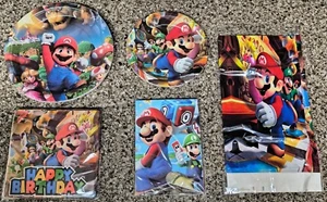 Super Mario Bros. Birthday Party Set For 10 Plates Napkins Tablecloth Banner - Picture 1 of 1
