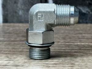 Parker 8 C5OX-S Male SAE 90° Elbow 1/2 JIC X Size 8 SAE Steel Triple-Lok 37° - Picture 1 of 2
