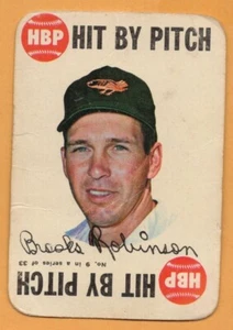 1968 Topps GAME INSERT Card #9 Brooks Robinson Baltimore Orioles Hit Pitch *S6 - Picture 1 of 2
