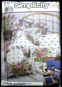 Patrón de Simplicity Crafts: Almohadas #8470 sin cortar Costura 1973 - Imagen 1 de 8