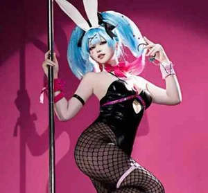 Hatsune Miku Bunny Girl Miku Cosplay Set sell + Wig - Picture 1 of 5