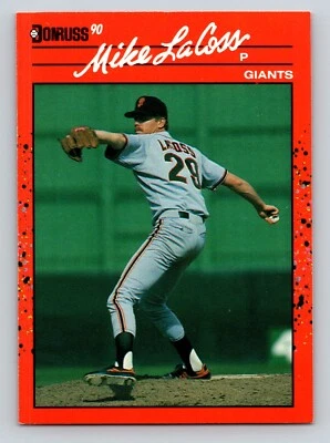Mike LaCoss 1990 Donruss #652 San Francisco Giants - Image 1 of 2