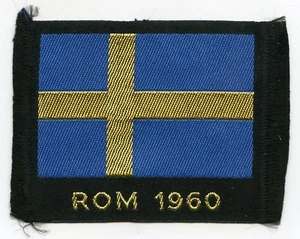 Distintivo Patch Partecipante Svezia NOC Ufficiale Giochi Olimpici Roma 1960 Bel Grado! - Foto 1 di 3