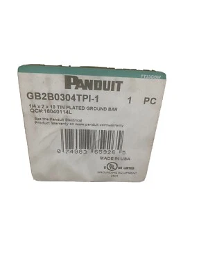 panduit grounding bus bar 1/4x2x10 - Image 1 of 2