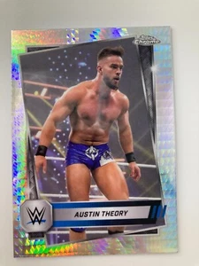 TOPPS WWE CHROME 2025 AUSTIN THEORY SMACKDOWN GEOMETRIC REFRACTOR . - Picture 1 of 2