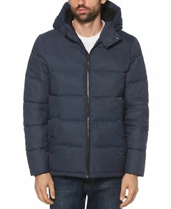 $175 Original Penguin Slim Fit Water Resistant Puffer Jacket -Heather Blue - M - Picture 1 of 5