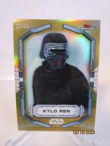 2022 TOPPS FINEST STAR WARS GOLD REFRACTOR KYLO REN #23/50