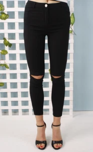 AJOY LEVORA Jeans Womens 8 Black W24 Pants Skinny Jeans Small Make New Tags - Bild 1 von 9