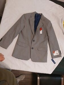 IZOD KIDS SIZE 10 REGULAR FIT SUIT COAT GRAY NWT $110 VALUE FOR LESS.