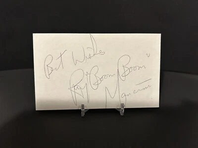 Ray Boom Boom Mancini Signed 3x5 Index Card Autographed Boxing Beckett - Image 1 of 3