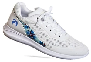 Henselite HL74 Ladies Lawn Bowling Shoes in White/Tartan. - Picture 1 of 2