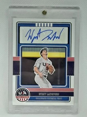 Wyatt Langford 2023 USA Baseball Stars & Stripes National Team Signatures AUTO - - Image 1 of 2